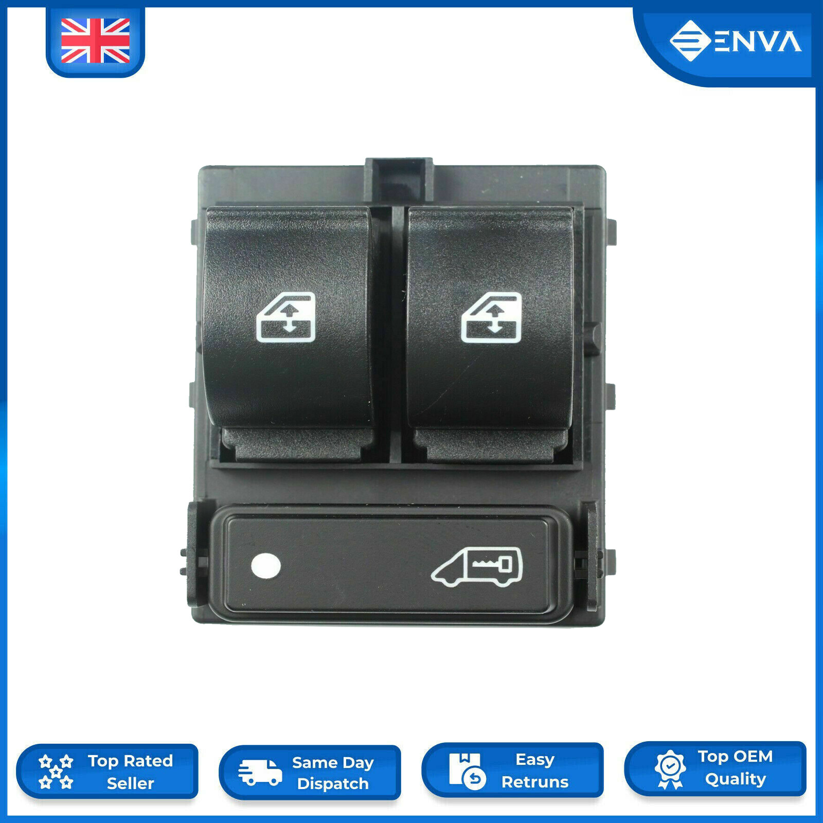 Window Main Control Switch (Green Socket) for Fiat Ducato 2013-2019 735532905