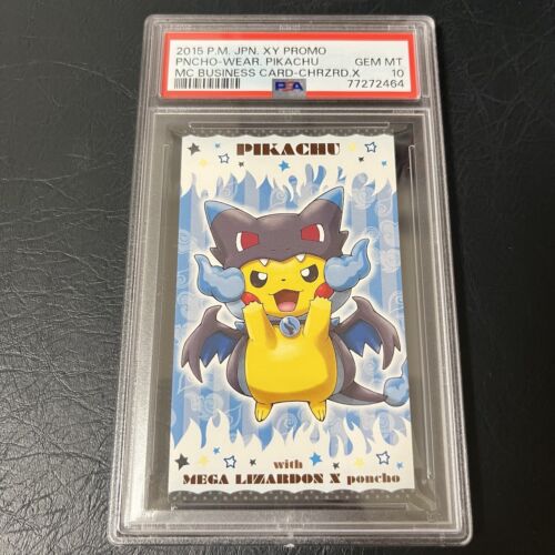 2015 Pokemon Japanese XY Promo Business Card Poncho Pikachu