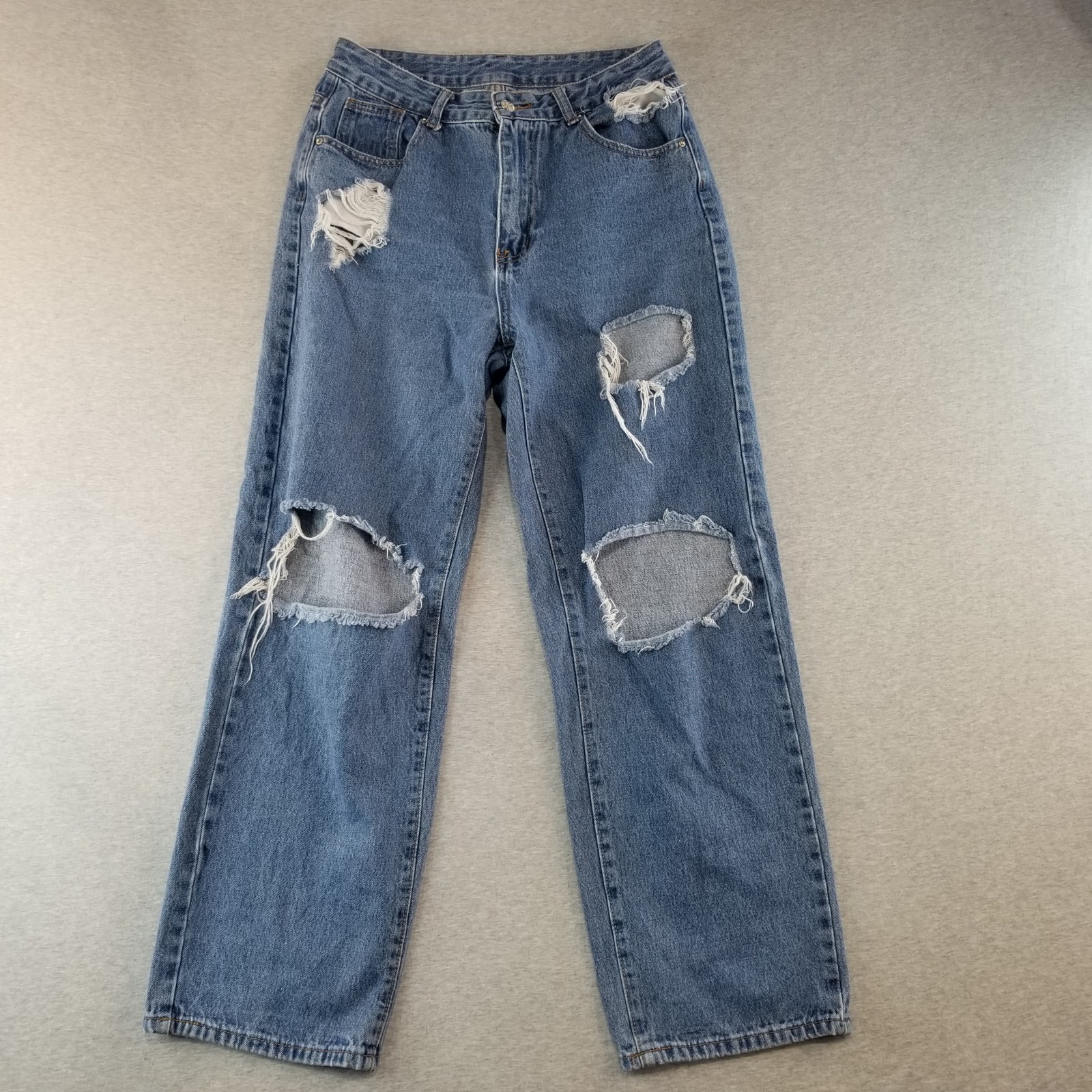 Shein Jeans Womens Sz M/6 VTG Fit 98%Cotton Normcore Indie DIstressed Indie Cute