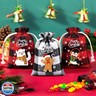FLOE 36Pcs Burlap Christmas Drawstring Bags Buffalo Plaid Xmas Gift Bags Burlap Xmas Candy Small Christmas Linen Bag Goody Treat Sacks Reusable Gifts Wrapping Bag Holiday Party Favors