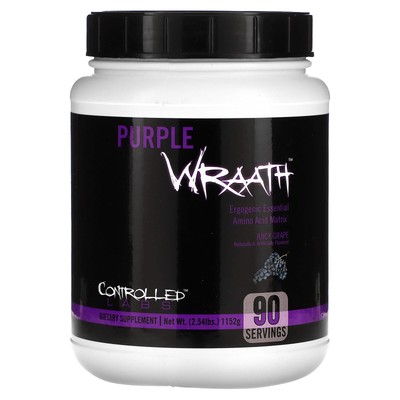 Controlled Labs Purple Wraath Juicy Grape 2 39 фунтов 1084 г без кофеина и без кофеина,