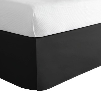 Lux Hotel Microfiber Tailored Style Bed Skirt with Classic 14 Inch Drop Lengt...