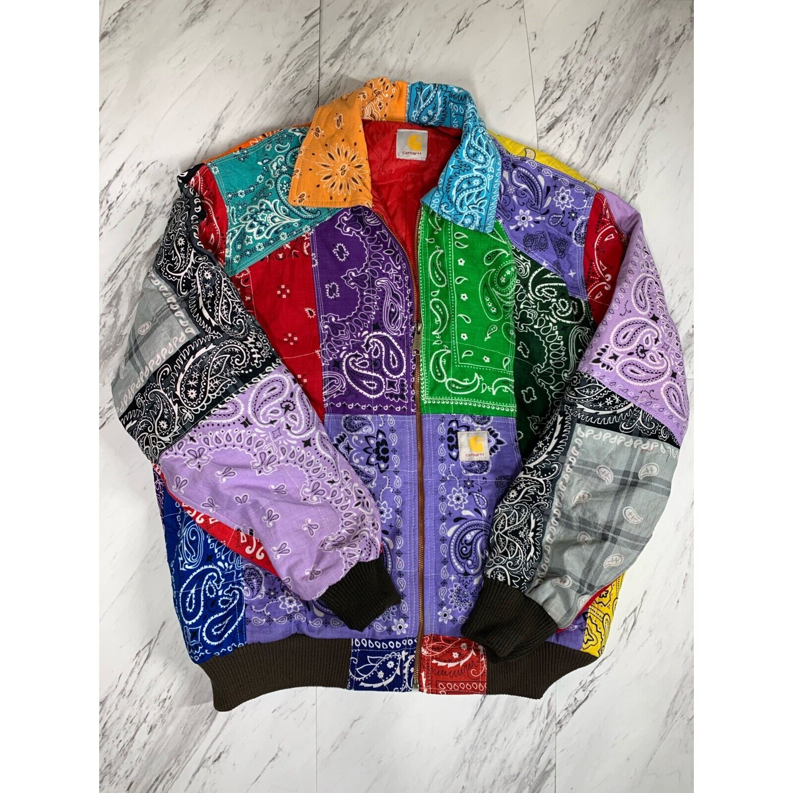 Custom Bandana Carhartt Jacket Multi Color