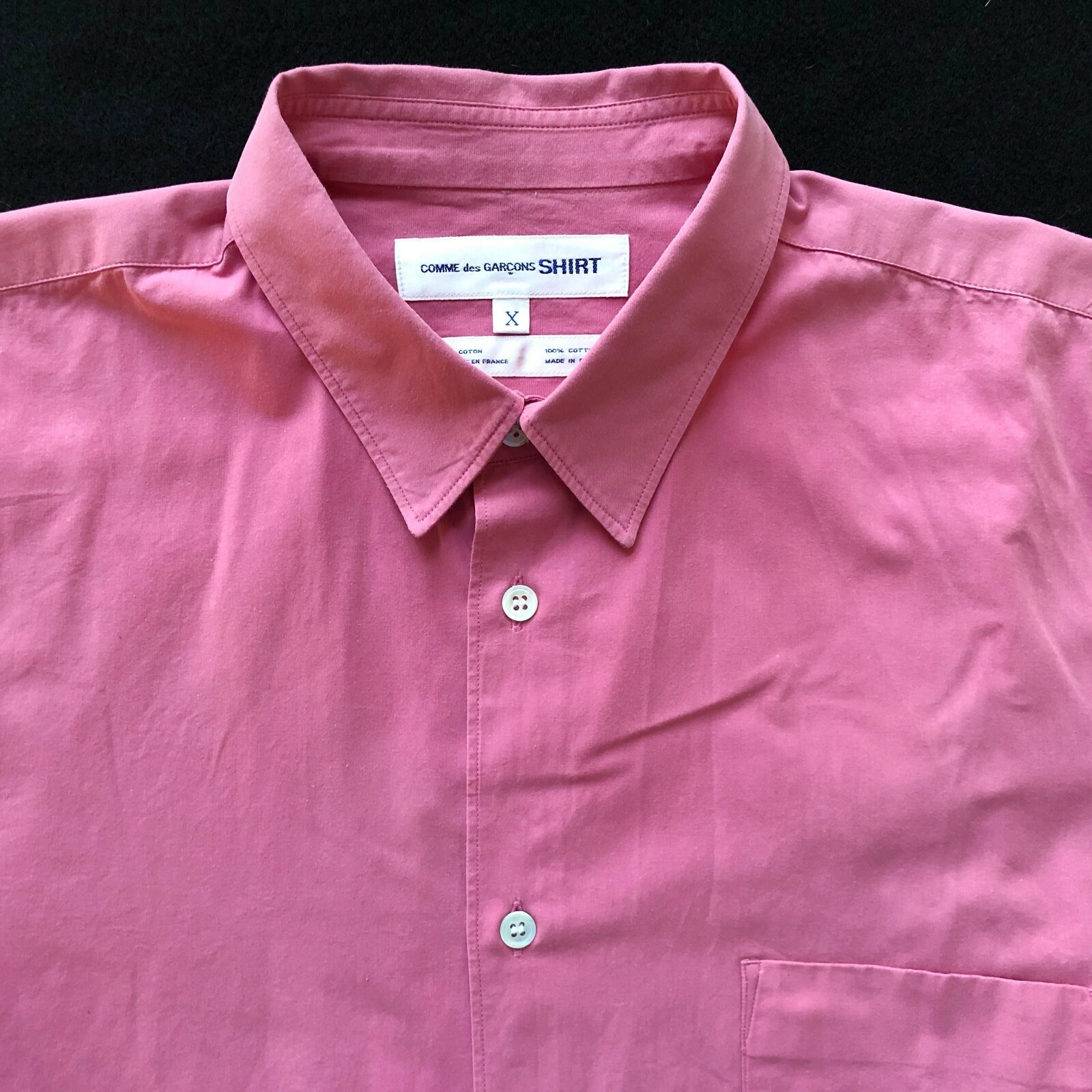 90s COMME dos GARSONS SHIRT 縮絨 製品染パッチワーク｜トップス