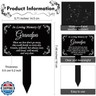 Roowest Memorial Stakes Cemetery Grave Decorations Acrylic Grave Plaque Stake Markers Sympathy Garden Stake Waterproof for Gift Cemetery Outdoors Yard(Grandpa)