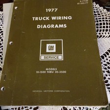 Wiring diagram orig gm truck manual 1977 | eBay