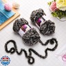 2 Pieces Soft Fur Yarn - Fuzzy, Fluffy Faux Fur Eyelash Yarn, Cream for Crochet, Knitting Projects - 30m/50g Each(Black with White)