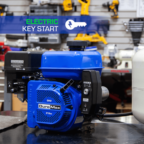 DuroMax XP7HPX 212cc 3/4" Shaft Recoil Start Horizontal Dual Fuel Engine