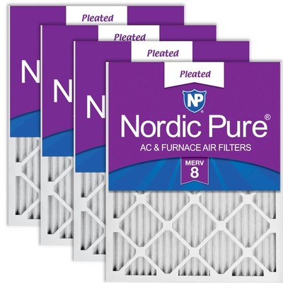 Nordic Pure 14x20x1 Actual Size 13 1/2 x 19 1/2 x 3/4 Pleated ...