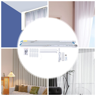 Smart Curtains System Electric Curtain Rod Track Rail Remote Controlled Drapery