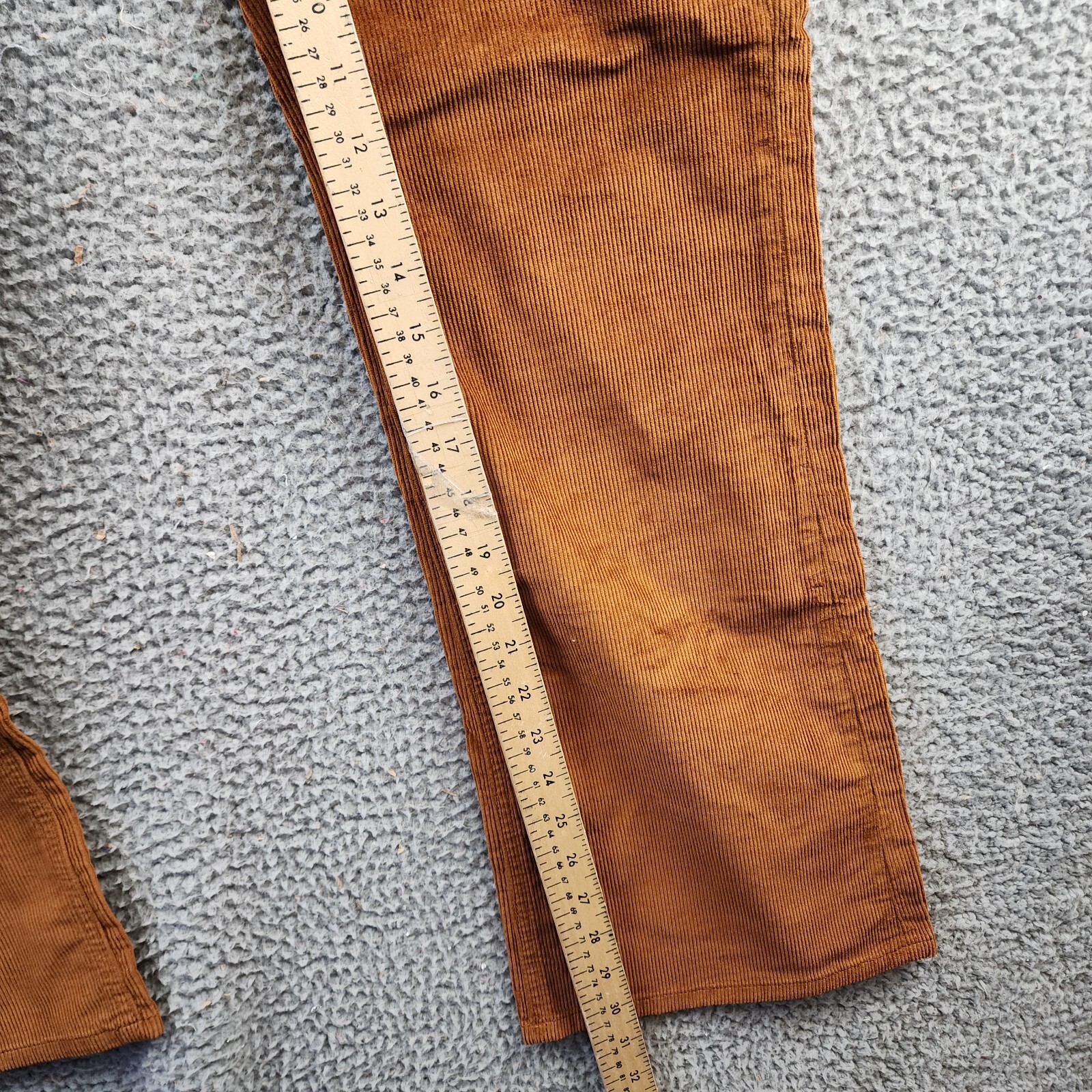 rag & bone Peyton Mid Rise Corduroy Bootcut Jeans 31 Gold Button Zip Closure - Picture 7 of 16
