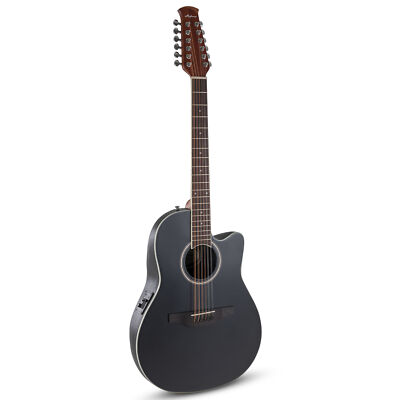 applause エレキギター STタイプ ジャンク Applause E-Acoustic 12-String Acoustic Electric Guitar Black