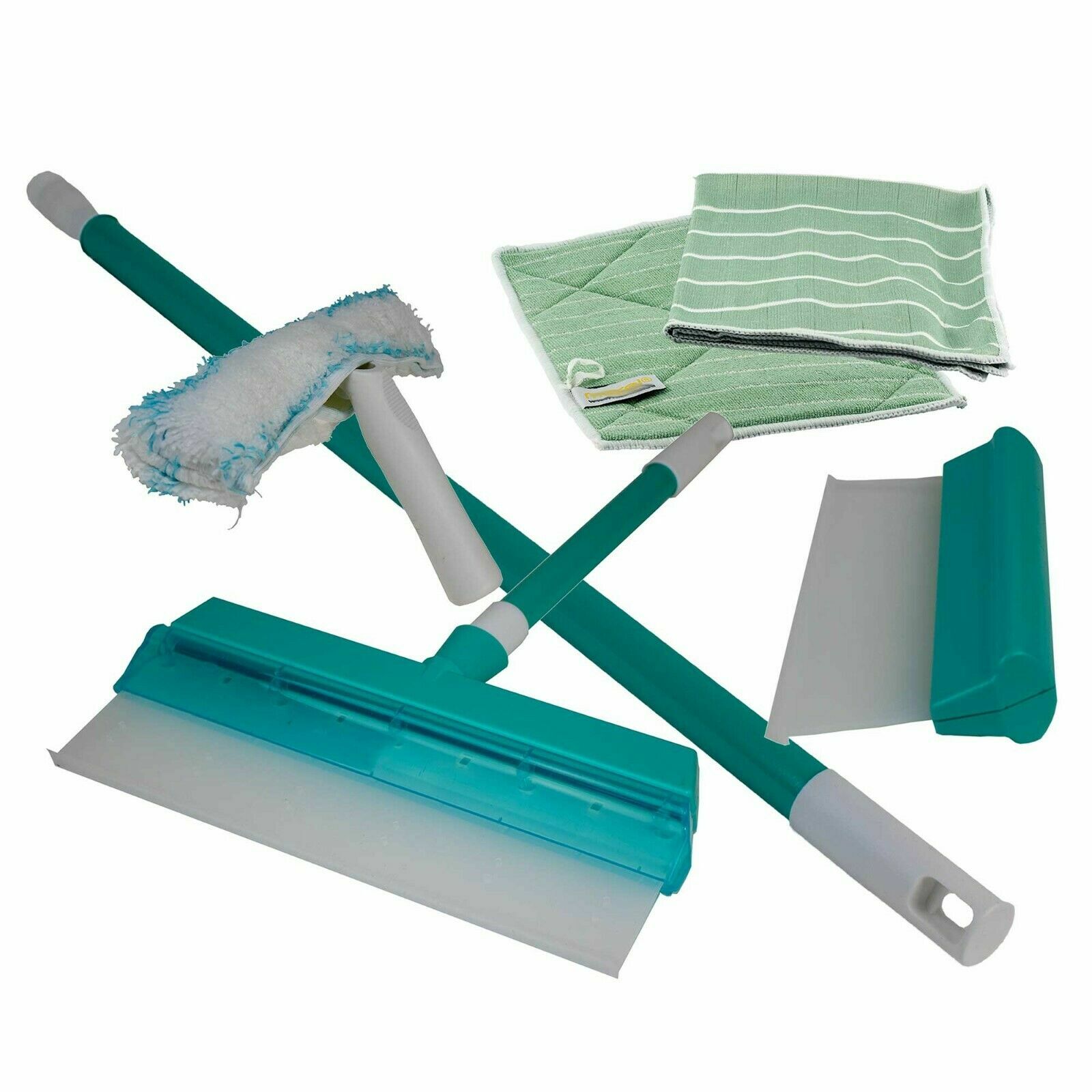 Fensterwischer Silikon Teleskopstiel Aqua Clean Fensterreiniger Set groß u klein