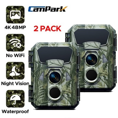 Voopeak 48MP Wildkamera Überwachungskamera 4K Jagdkamera Fotofalle Night Vision