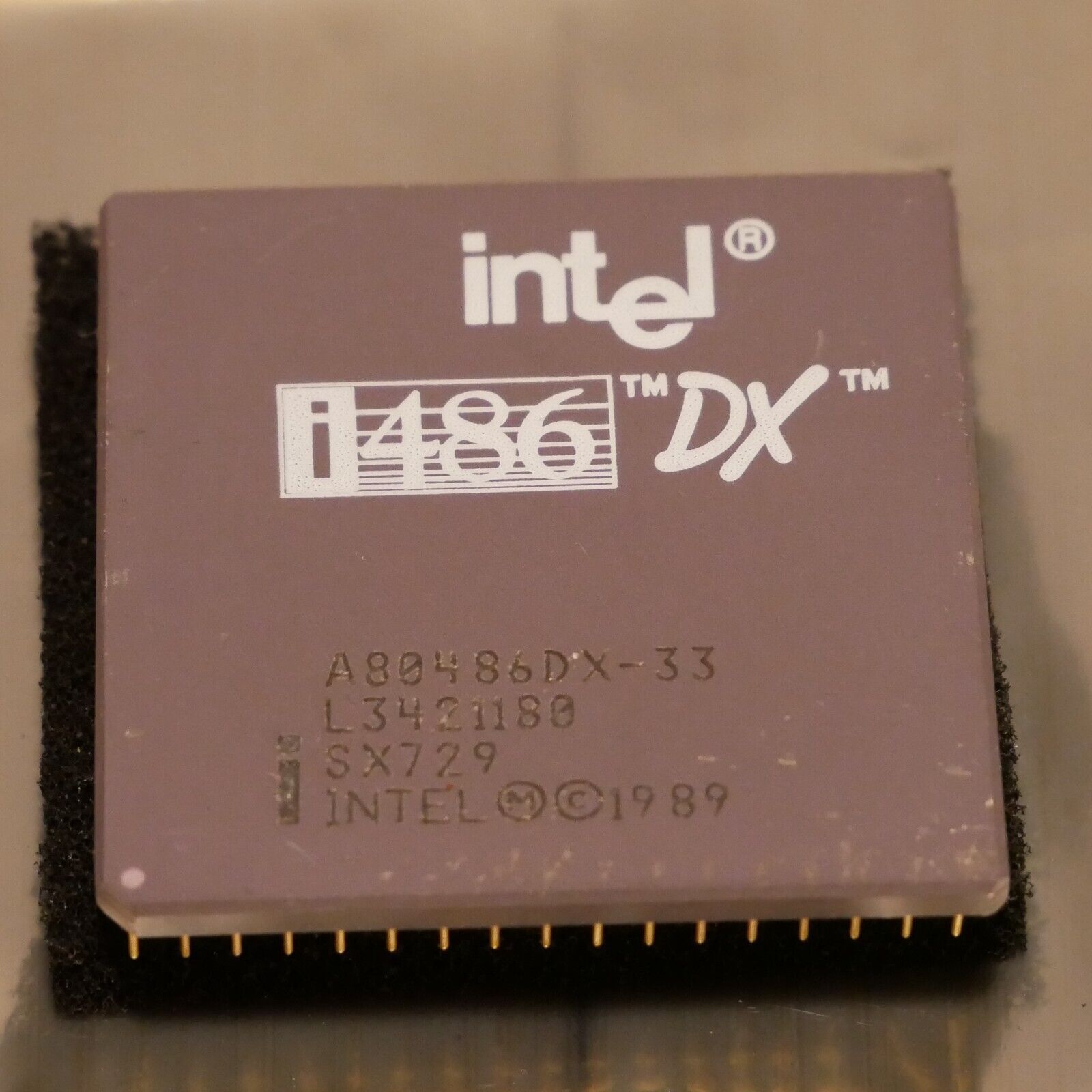 Vintage Intel 486 DX 33 MHz A80486DX-33 SX729 CPU Tested Vintage Intel 486 DX 33 MHz A80486DX-33 SX729 CPU Tested