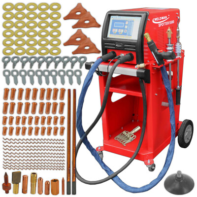 Weldman 5500 Spotter 400V Kit de Reparation Carrosserie Voiture avec Chariot