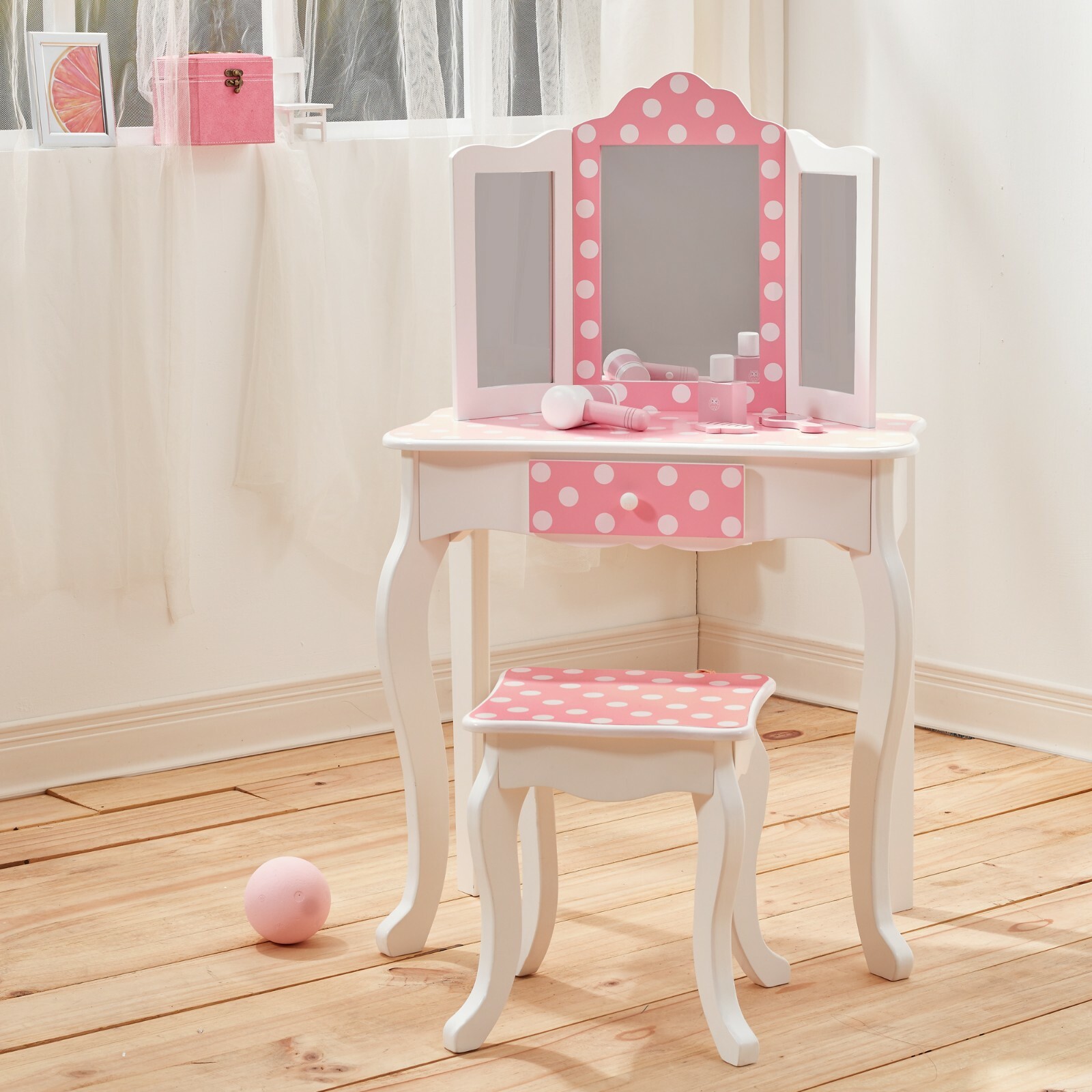 childrens wooden dressing table mirror