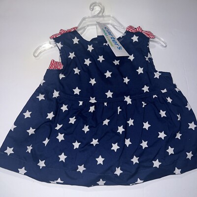 Carters Child Of Mine 2 piece Patriotic Dress and Bloomer Outfit Size 0-3 Months