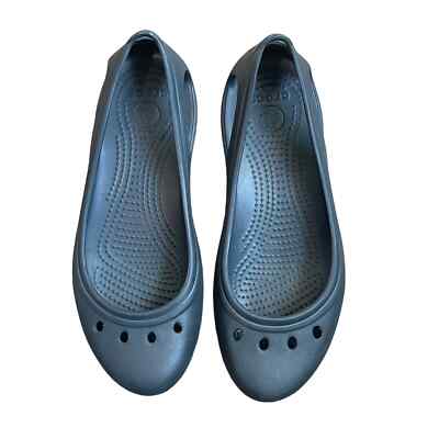 Crocs Womens Size 8 Kadee Work Ballet Flats Black Slip On Casual Comfort Outdoor