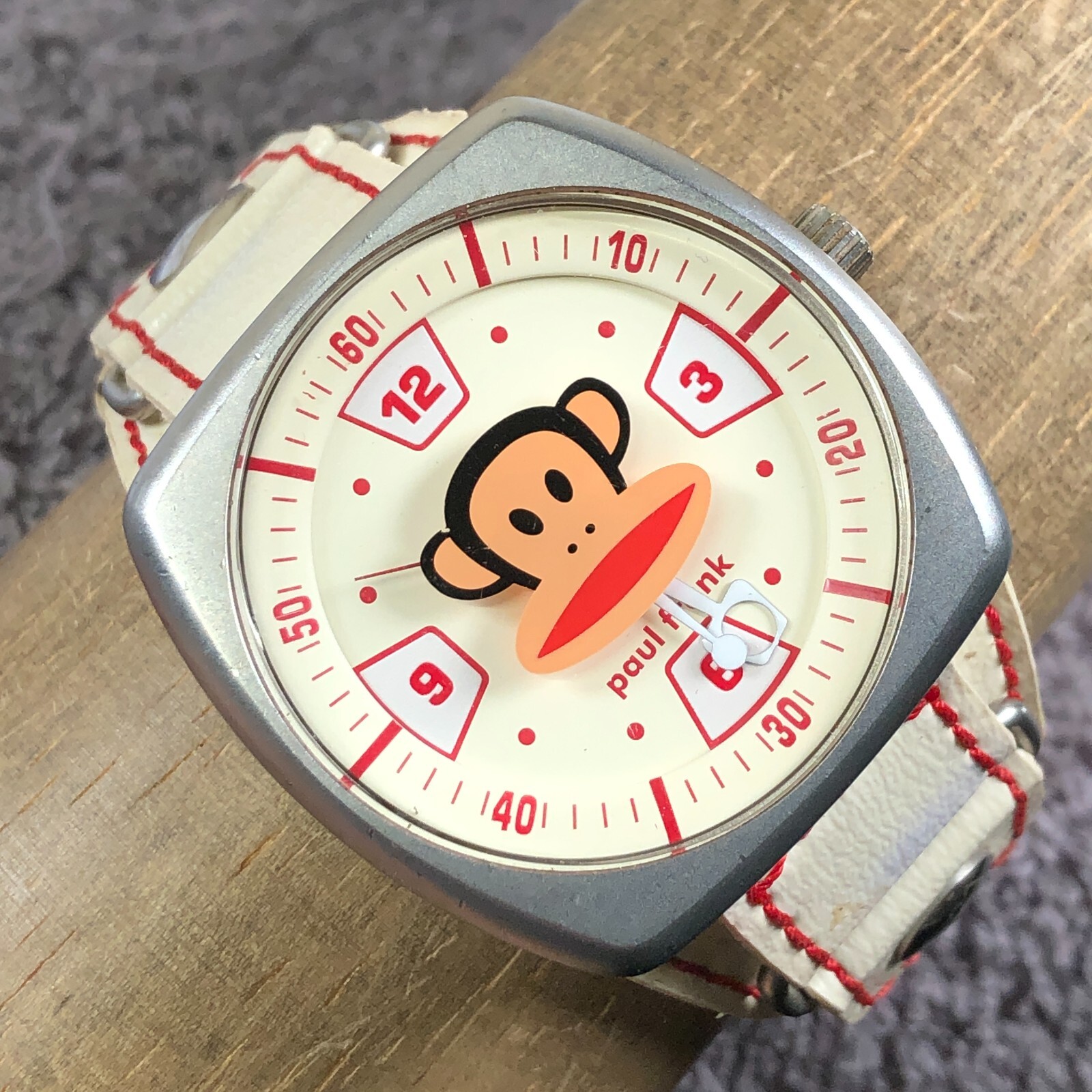 新着 Monkey Julius Womens Frank Paul Dial Quartz Leather White その他