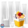 Rouceyxin 50 Pack 5 oz Plastic Dessert Cups with Lids and Spoons, Yogurt Parfait Appetizer Cup with Lids for Party, Clear Mini Dessert Shooter Cups for Pudding Fruit Trifle Ice Cream