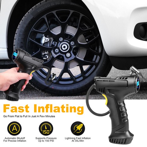 150PSI Air Pump Wireless Air Electric Tire Inflator Car Auto Bike Rechargeable 