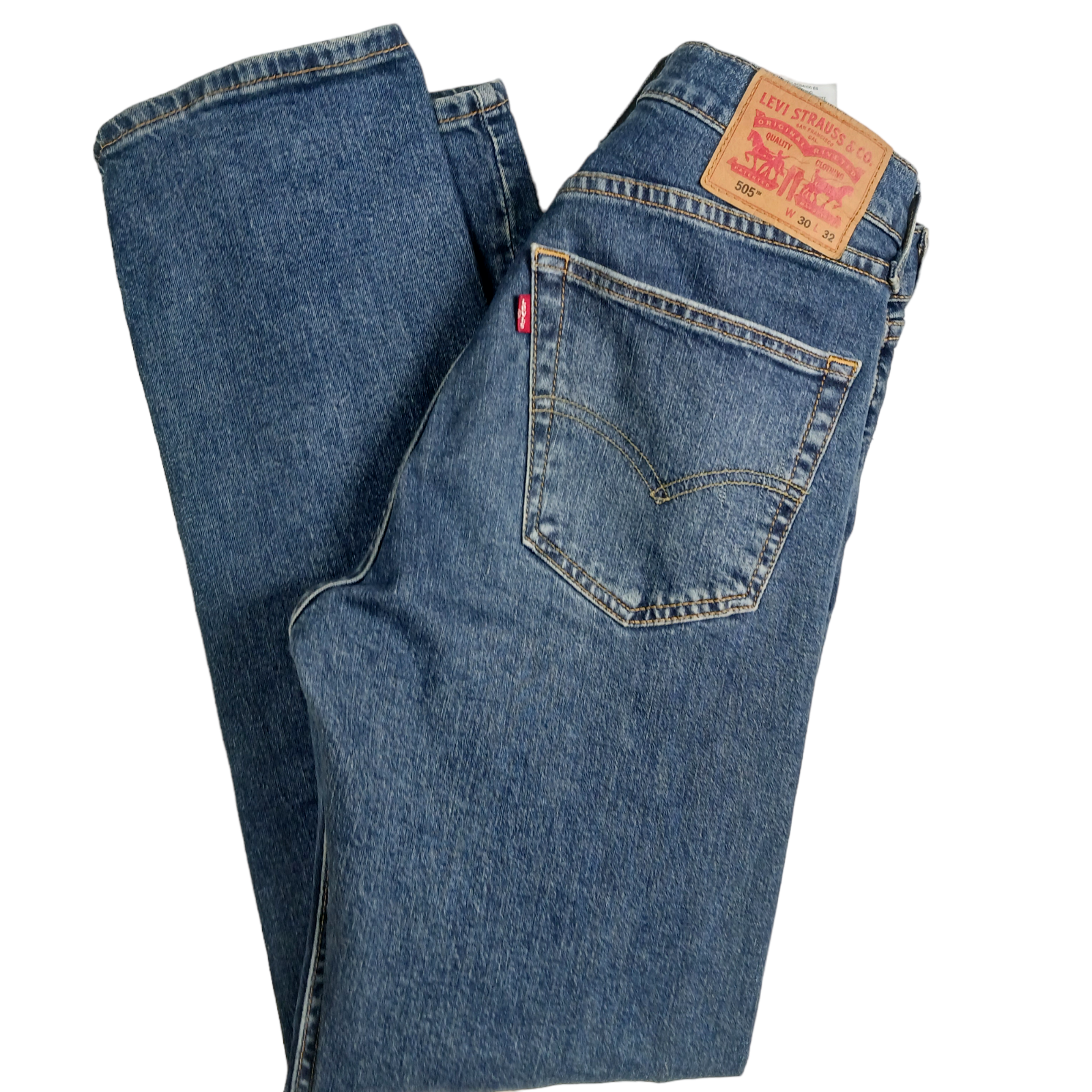 Levis 505 Regular Fit Mens Jeans Straight Leg 32x31 Blue