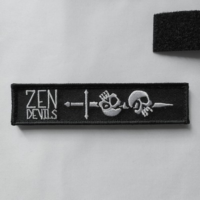 Zen Devils - Skull Sword Hook & Loop Tag Patch Morale Techwear Tactical Darkwear