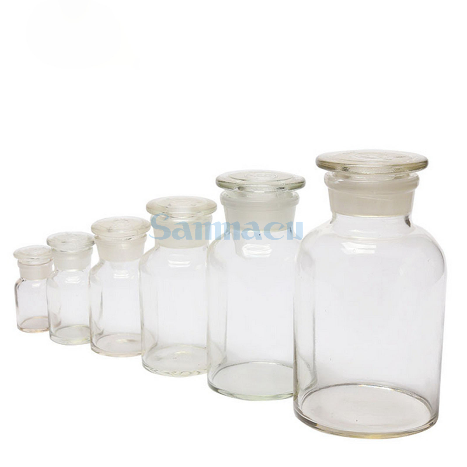 602500ml Clear Glass Jar Wide Mouthed Reagent Bottle Chemical