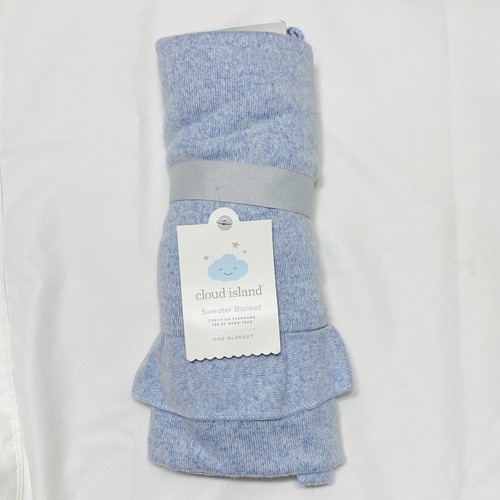 Blue Knit Lightweight Ruffled Edge 30”x40”