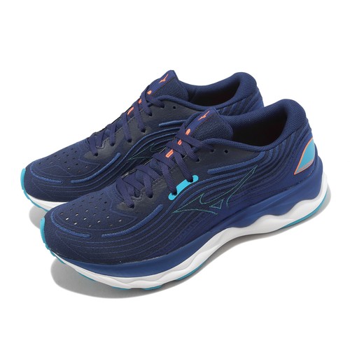 

Mizuno Wave Skyrise 4 BLue White Мужские кроссовки для бега по шоссе J1GC2309-53, Синий, Wave Skyrise 4