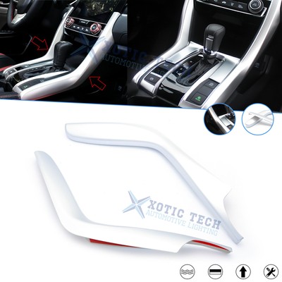 ABS Chrome Gear Shift Media Overlay Panel Molding For Civic 10th Gen 2016-2021