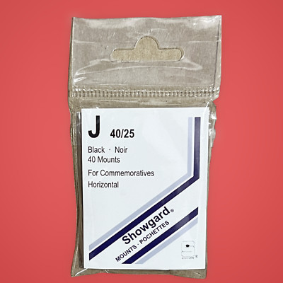 SHOWGARD STAMP MOUNTS J 40/25 - ***WE ARE A VETERAN SUPPORTIVE BUSINESS***