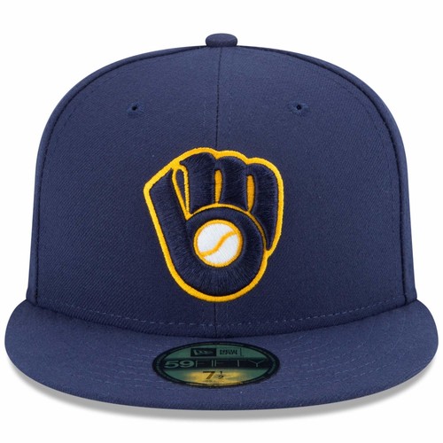 [70361063] Mens New Era MLB Authentic On Field 59FIFTY Fit Milwaukee Brewers