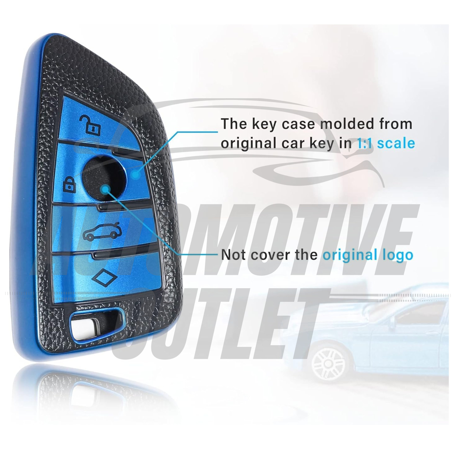TPU LEATHER KEY COVER FOB CASE FOR BMW X1 X3 X5 X6 SERIES 1 2 5 F15 F16 E53 E70 7
