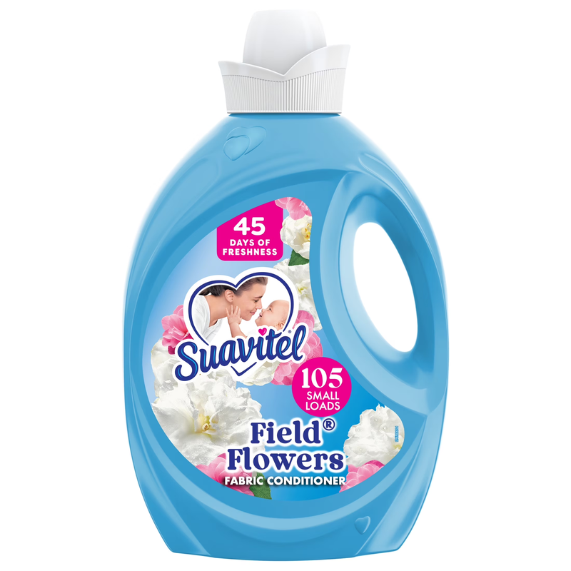 Liquid Fabric Softener and Conditioner, Field Flowers, 105 Oz, 105 Sma