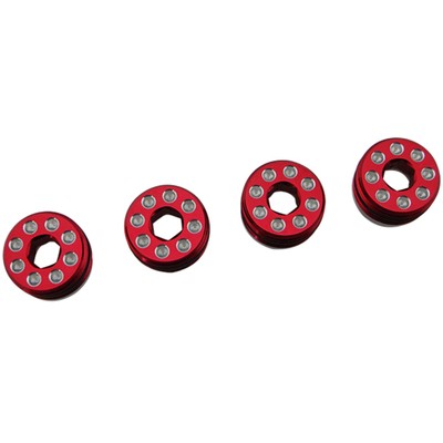 Hot Racing Aluminum Delrin Cap Hub Nut Red Arrma 1/8 HRAAON21N02 Electric