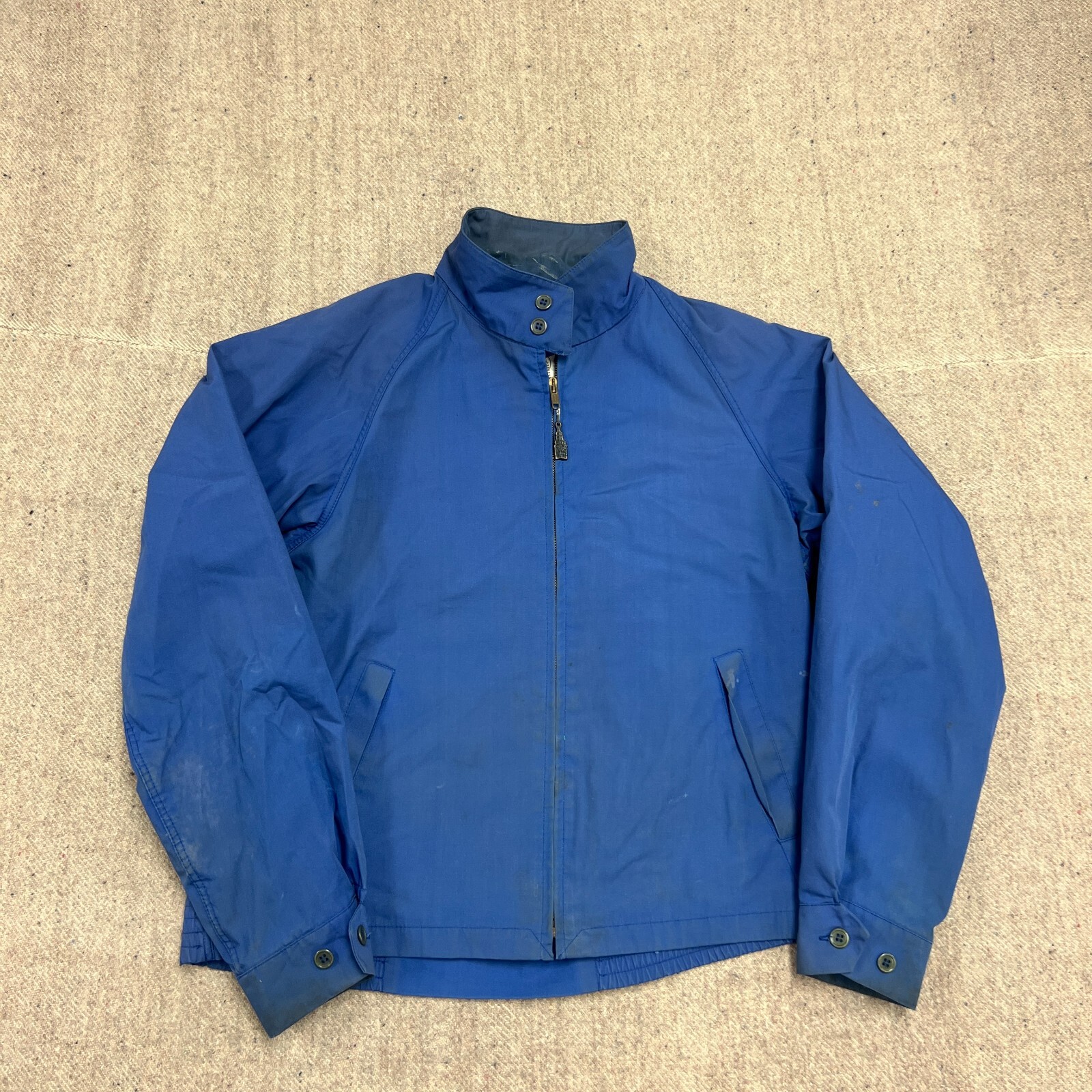 Vintage London Fog Harrington Jacket Mens Medium Blue 1980s