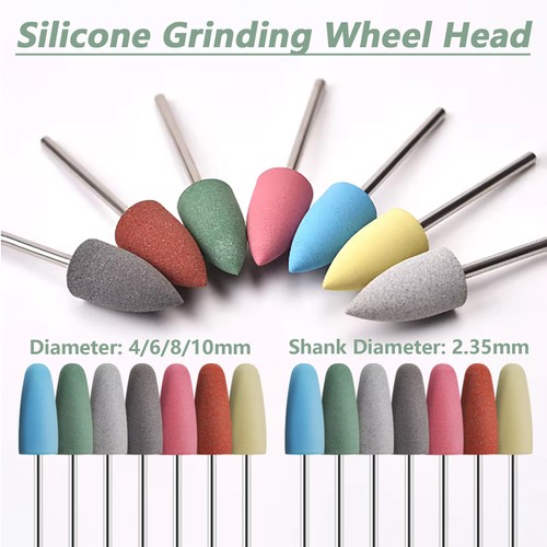 Silicone Rubber Grinding Buffing Wheel 2000 Grits 10mm Dia Cone Shape Polishing Head