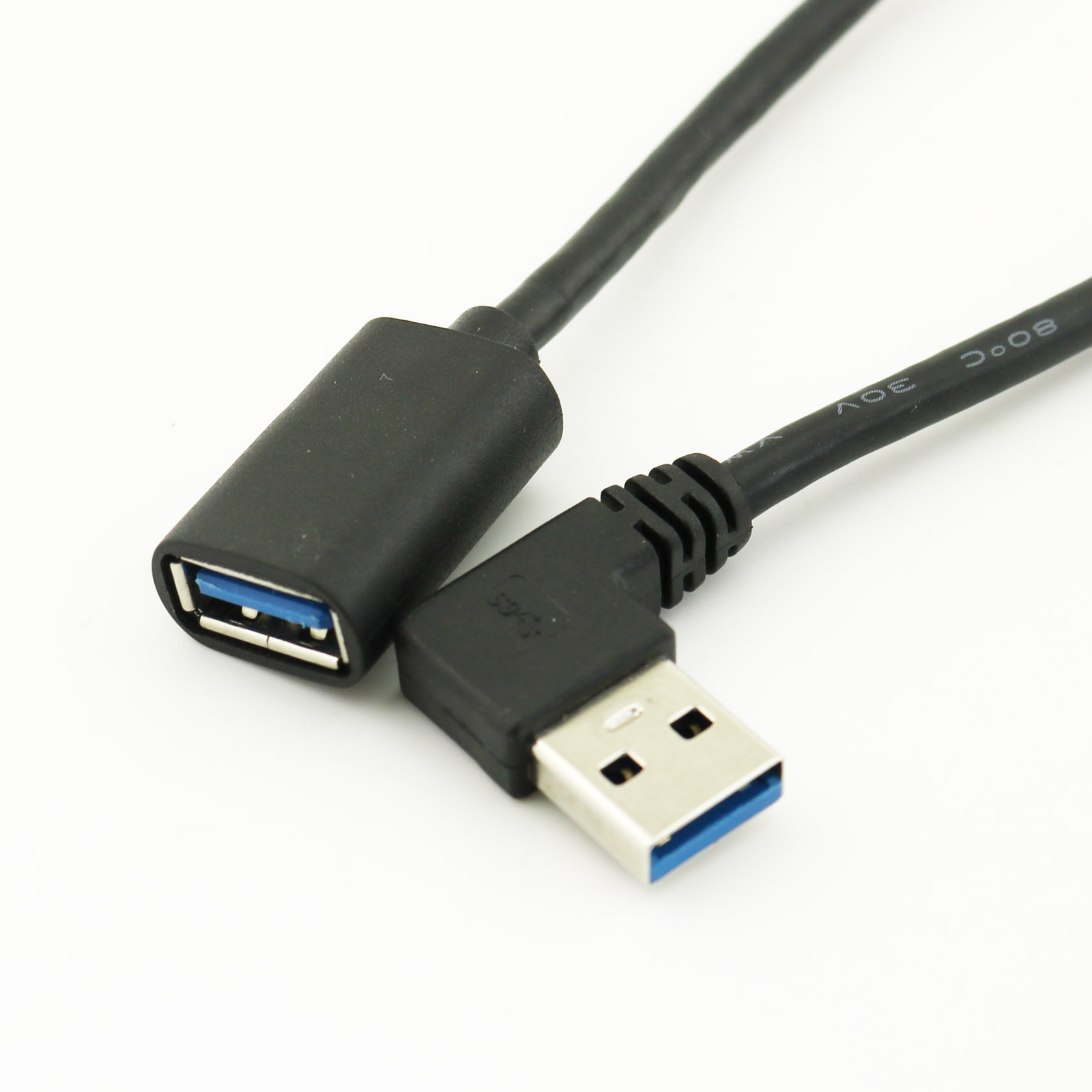 1pc USB 3.0 Right Angle A Male to USB 3.0 A Female M//F Extension Data Cable 50cm