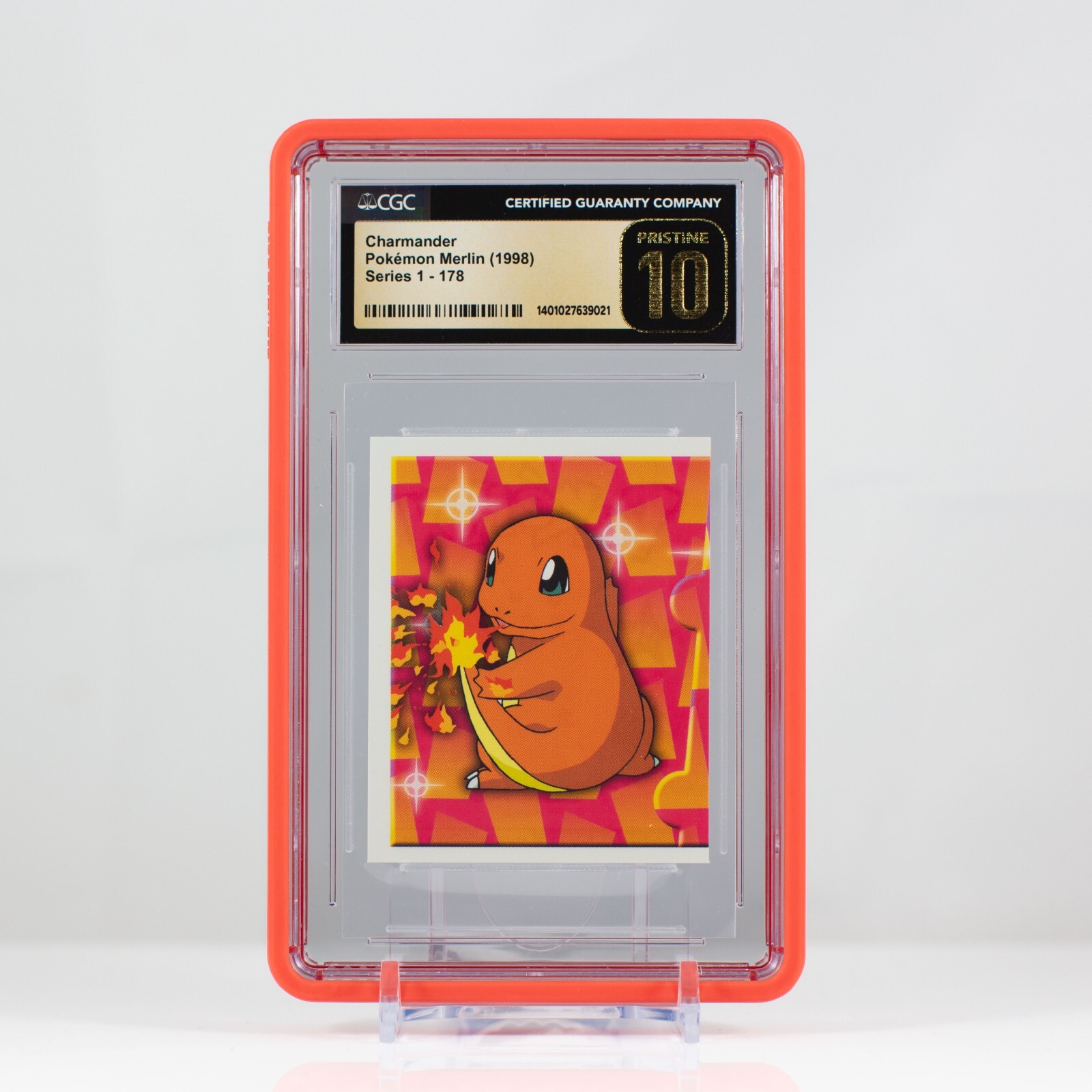 Pokemon Charmander #178 Merlin Sticker Series 1 Topps- CGC