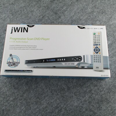 JWin Progressive-Scan DVD Player  5.1 Channel Audio Output Model JD-VD509