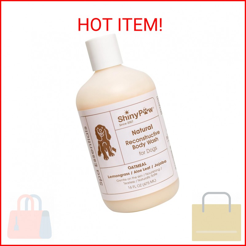 Oatmeal Shampoo for Dogs - Lemongrass Spa Essentials Body Wash - Tearless Dog Sh