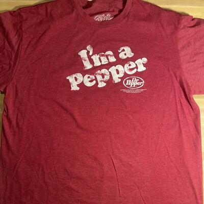 Dr. Pepper  I m A Pepper T SHIRT Size XL Maroon