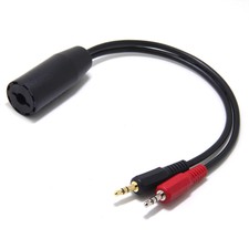 Helicopter to PC Headset Adapter Dual 1/8" Plugs to 4