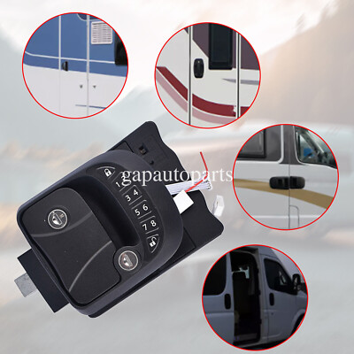 New Compact Keyless Entry Door Lock Latch Set w/ Remote for Camper Trailer RV