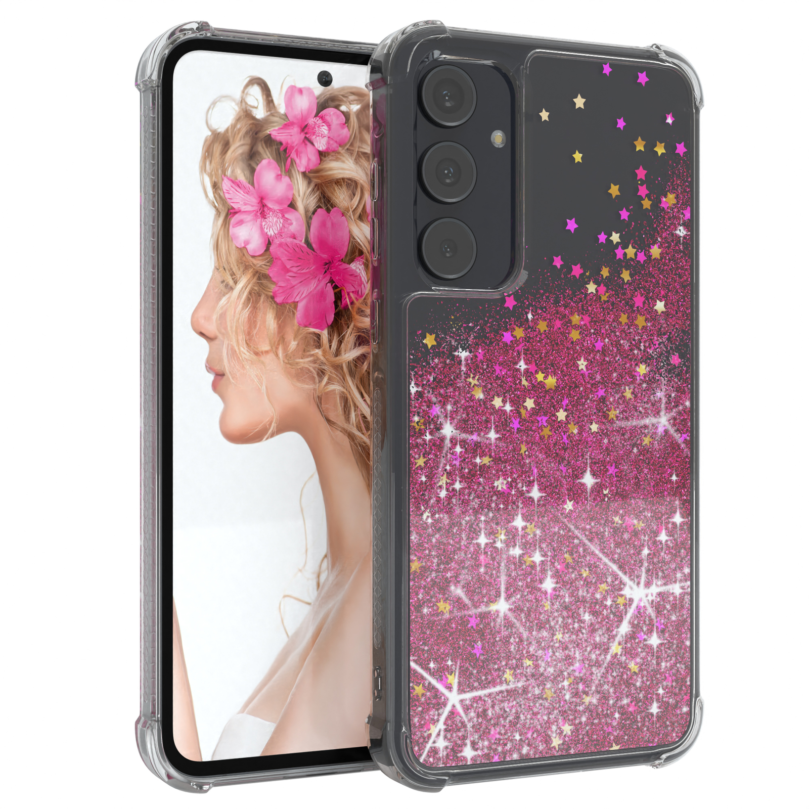Handykette Für Xiaomi Redmi 9T – Glitzer Quicksand Hülle Mit Umhängeband