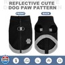 Mihachi Dog Fleece Vest Sweater Zip Up Warm Pullover Step-in Dog Jacket with Dual D-Ring Leash, Winter Cold Weather Reflective Coat Clothes Hoodie for Small Medium Dogs Puppy Cat Boy Girl, Black XS