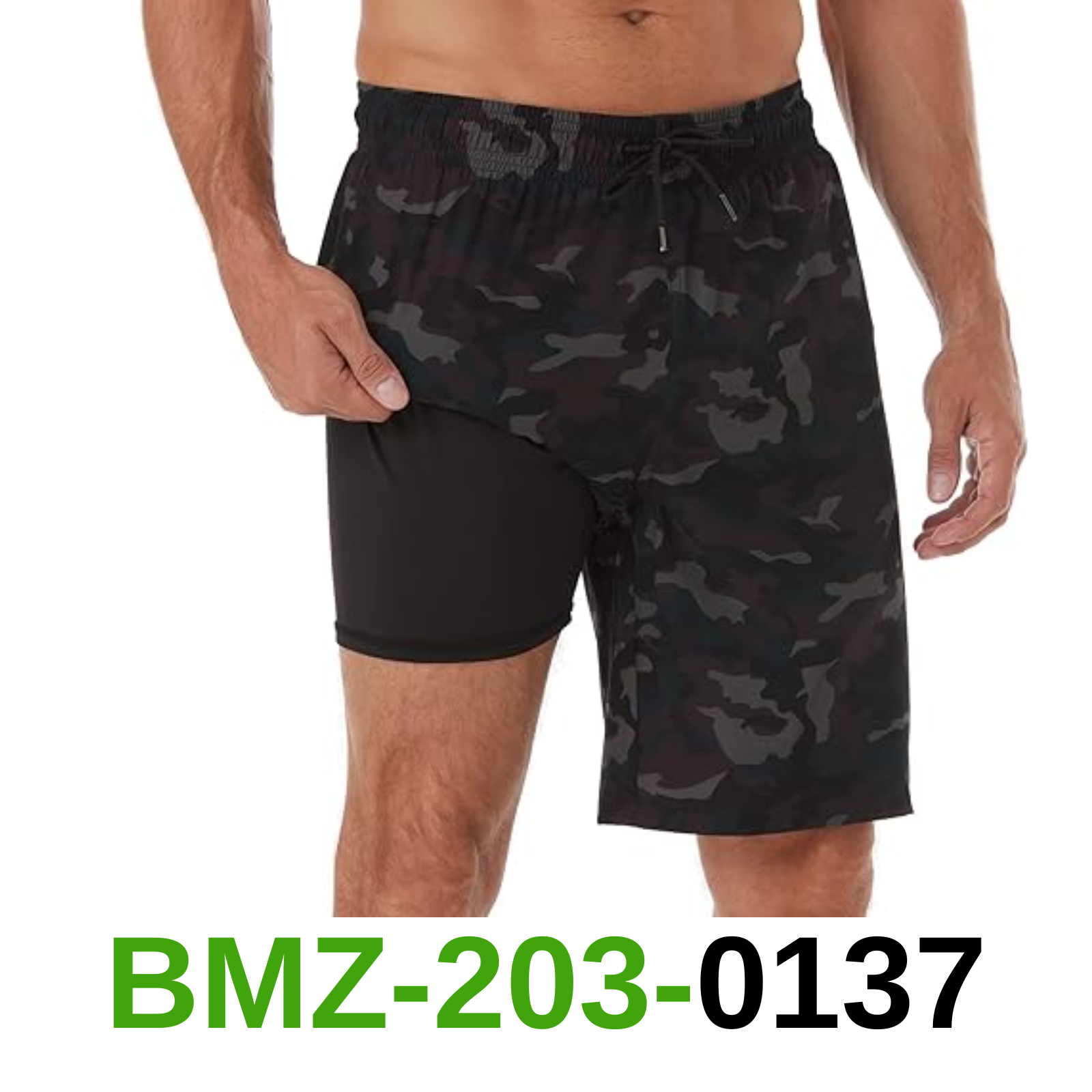 BRISIRA Mens Swim Trunks 9 Inch Bathing Suit Compression Boxer Brief Liner, 28