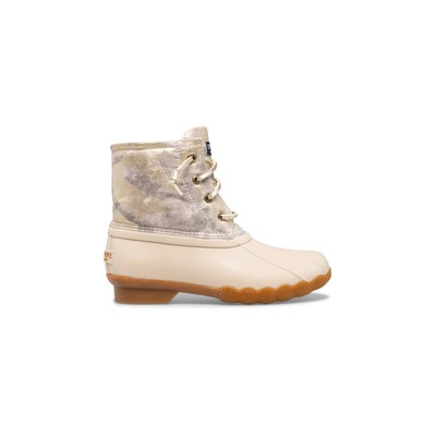 

Sperry Top-Sider Big Kid Saltwater Metallic Camo Duck Boot Oat 3 M Shoes